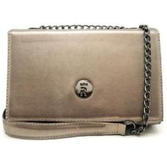 Bolsa Flap Feminina Alça Corrente Fechamento Zíper Moderna-Feminino