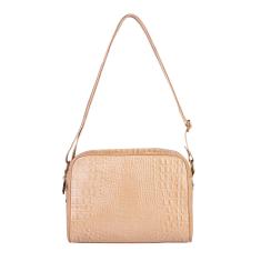 Bolsa quadrada de couro croco Daiana