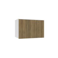 Armário Aéreo 3 Portas Kappesberg Adapt Branco Nogueira