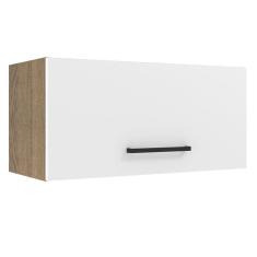 Armário Aéreo de Cozinha Madesa Agata 70 cm 1 Porta Basculante - Rustic/Branco