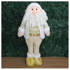 Decoração Boneco Natal Papai Noel Dourado Natalino 54cm