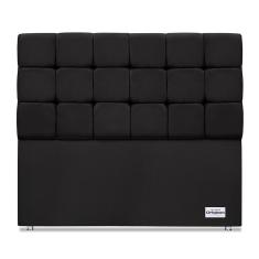 Cabeceira Amur Veluto Preto Casal (12x140x125) - Ortobom