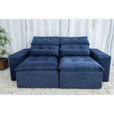 Sofá Retrátil e Reclinável com 2,00m de Largura em Tecido Suede