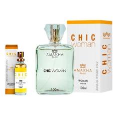 Kit Perfume Feminino Chic Woman Amakha Paris 100Ml E 15Ml
