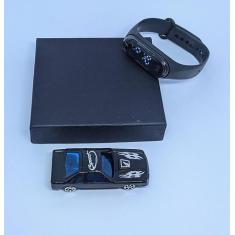 Kit Relógio Infantil Digital Led Bracelete Silicone Prova água + Carro