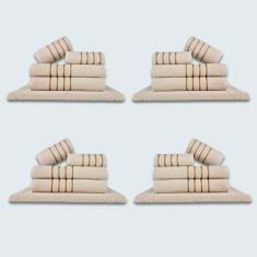 Jogo De Toalhas 20 P?s Cole??o Montreal 100% Algod?o Bege