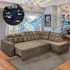 Sofá Impermeável Canto Chaise D 285 x 205 cm Retrátil Reclinável Sttil