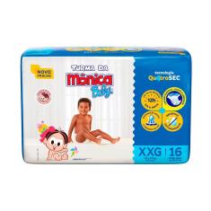 Fralda Turma da Mônica Baby Jumbo Tamanho XXG 16 Unidades Descartáveis
