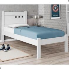 Cama Solteiro Paola II Branco - CasaH