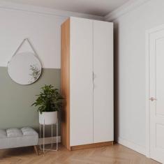 Guarda Roupa 2 Portas com Cabideiro 2 Gavetas Hera CabeCasa MadeiraOri