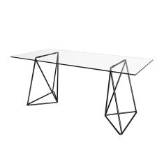 Mesa De Escritório Cavalete Arame Bela Vista Preto Preto