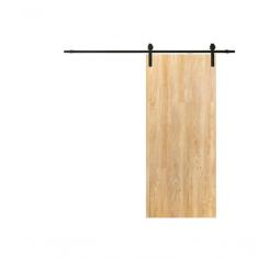 Porta Celeiro De Correr Verniz Kit Preto 210x80