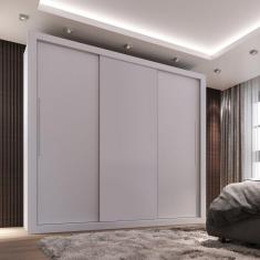 Guarda Roupa Casal 3 Portas 4 Gavetas Costa Rica Sallêto Móveis Branco