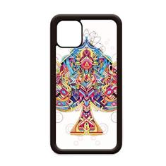 Capa Spade Playing Cards padrão geométrico para iPhone 12 Pro Max para Apple Mini Mobile Case Shell