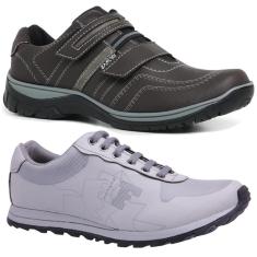 Kit 1 Sapatenis 1 Tenis Casual Masculino confortáveis-Masculino