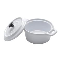 WOLFF - Mini Caçarola de Porcelana Black Lid Branca 13cm x 10cm x 8cm 150ml
