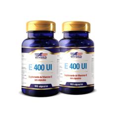 Kit 2x Vitamina E 400 UI Vitgold 100 Cápsulas 