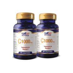 Kit 2x Vitamina C 1000 mg Vitgold 60 Comprimidos 