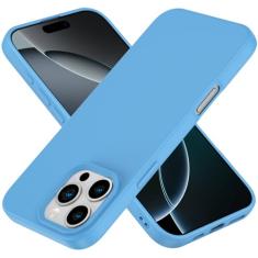 Amytor Capa projetada para iPhone 16 Pro Max, capa de silicone ultrafina à prova de choque com forro de microfibra macio antiarranhões, [proteção aprimorada da câmera] Capa de celular para 16 Pro Max,