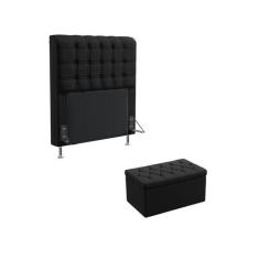 Kit Cabeceira Estofada Para Cama Box Dama 90 Para Cama de Solteiro e C