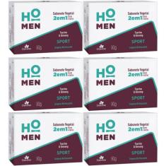 6UN Sabonete Ho Men Corpo E Barba Sport Men 90g Davene