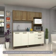 Cozinha Compacta 182,10cm 8 Portas e 2 Gavetas sem Tampo sem Fundo 354