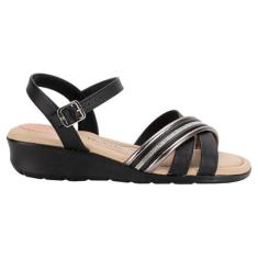 Sandalia feminina modare 7190102, 36, PRETO/PRETO
