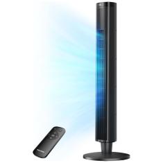 Ventilador de Torre para Quarto – Ventilador Oscilante com Controle Remoto – Ventilador Silencioso com 6 Velocidades, 4 Modos e Timer 24, Pelonis