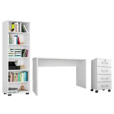 Conjunto De Escritório Home Office 3 Com Peças Gávea Branco - Mpozenato