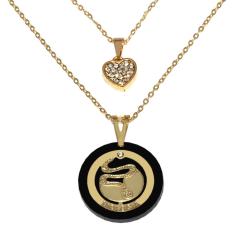 Colar Cordão Duplo Curso Biologia Folheado Ouro 18k