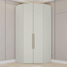 Guarda Roupa Canto Closet Modulado 2 Portas 3 Gavetas Led Predileto