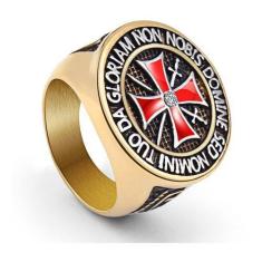 Anel Maçom Mestre Ordem Dos Cavaleiros Templários  - Euro Importados, 