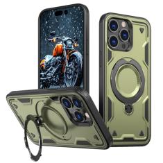 SORAKA Capa para iPhone 13 Pro com suporte para anel,compatível com MagSafe Capa iPhone 13 Pro com placa de metal para suporte magnético para carro Capa resistente que absorve choques