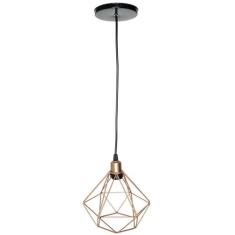 Pendente Aramado Diamante Cabo 1,5 Mt Luminária Lustre Pequeno Teto Re