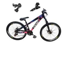 Bicicleta Aro 26 Vikingx Tuff 25 Aluminio 21v Cambio Shimano Traseiro 