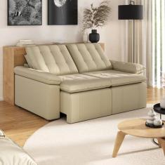 Sofá Cama Palmeira 3 Lugares Retrátil Reclinável 2,00m Veludo com Mola