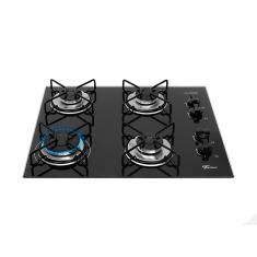 Cooktop a Gás 4 Bocas Fischer Fit Line Trempe Esmaltada Aramado 36350-102675 - Preto