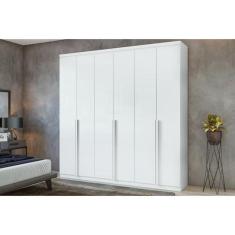 Guarda Roupa Casal 6 Portas e 4 Gavetas Alonzo New Branco - Lopas