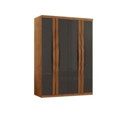 Guarda Roupa Solteiro Dunas Mdf 4 Portas E 2 Gavetas Moderna Naturalle