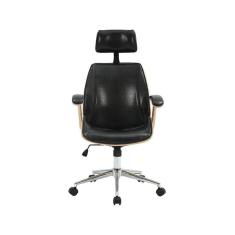 Cadeira para Escritório Office Lisboa Natural e Pu Preto