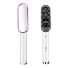Escova Alisadora Elétrica 110V/220V - Pente Alisador Branco