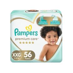 Fralda Pampers Premium Care XXG + de 14kg - 56 Unidades, 56, XXG