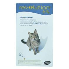 Revolution Zoetis 6% 0.75ml para Gatos 2,6Kg a 7,5Kg - 1 bisnaga - Zoe