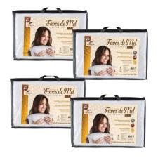 Kit 4 Travesseiros Favos de Mel Plus - Fibrasca