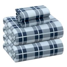 RUVANTI Lençóis de flanela Queen Size – Lençóis de cama escovados duplos 100% algodão, bolsos profundos, 40,6 cm, respirável e extra macio para todas as estações, quente e aconchegante, 4 peças,