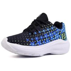 Tenis Infantil De Amarrar Meninos Leve Desenhos LIGHT-Masculino