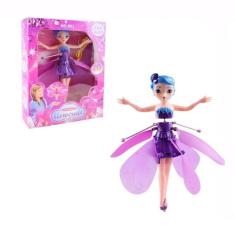 Boneca Princesa Aerocraft Fada Voadora Roxo 19Cm Sensor Nº5