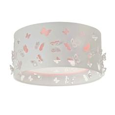 LUMINÁRIA INFANTIL PLAFON BORBOLETAS DUPLO ROSA 30X16