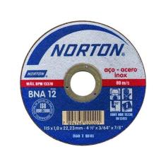Disco De Corte Fine Norton Bna12 4.1/2Xx7/8"X1,0 22,2mm 10 Peças