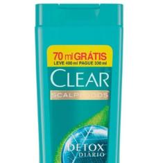 Shampoo Clear Detox Diário Leve 400ml Pague 330ml